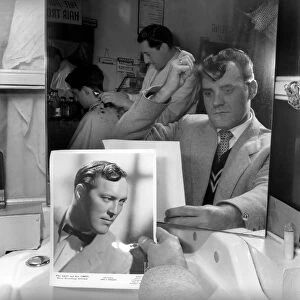 Mens Fashions: The Bill Haily hair cut. February 1959 A352-004