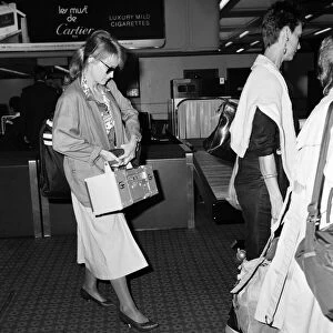 Meryl Streep pictured departing from Heathrow to New York. 14th July 1984
