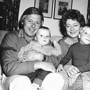Michael Aspel TV Presenter with Family at Home