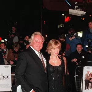 Michael Winner Film Director with actress Catherine Neilson attend the Film Premiere of