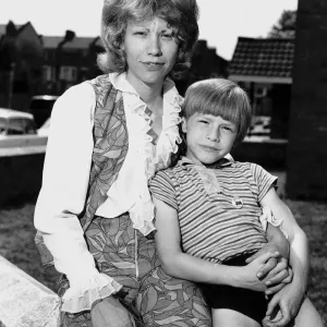 Pat Andrews with Son Mark in 1969 Print Pat Andrews with Son Mark in 1969 Print
