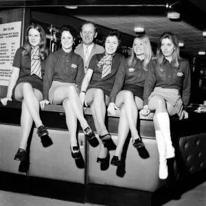 BBC 1 Colour Service Print: Grandstand Girls in Mini Dresses, November 1969 BBC 1 Colour Service Print: Grandstand Girls in Mini Dresses, November 1969