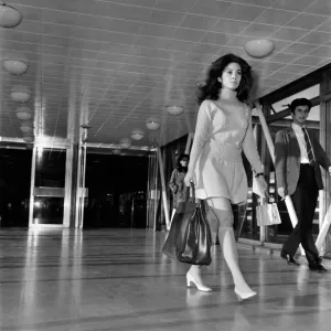 Barbara Parkins Leaving London Print, November 1969 Barbara Parkins Leaving London Print, November 1969