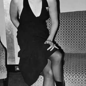 Linda Thorson in Black Dress Print, March 1968 Linda Thorson in Black Dress Print, March 1968