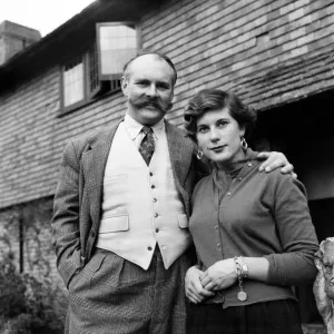 Jimmy Edwards and Fiancee at Cowfold Home Print Jimmy Edwards and Fiancee at Cowfold Home Print
