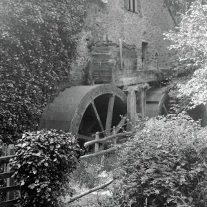 Print of Old Water Mill at Dunster in Somerset Print of Old Water Mill at Dunster in Somerset