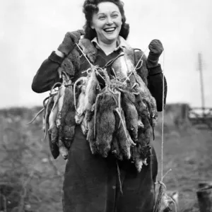 Womens Land Army Ratcatchers Print 1944 Womens Land Army Ratcatchers Print 1944