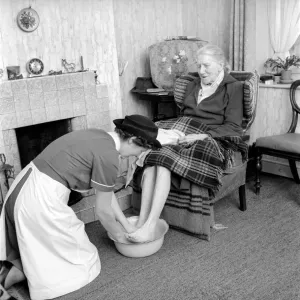 Vintage Print of District Nurse Muggeride Circa 1960 Vintage Print of District Nurse Muggeride Circa 1960