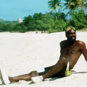 El cricketer de las Indias Occidentales Viv Richards en Antigua. 22 de enero de 1990. El cricketer de las Indias Occidentales Viv Richards en Antigua. 22 de enero de 1990.