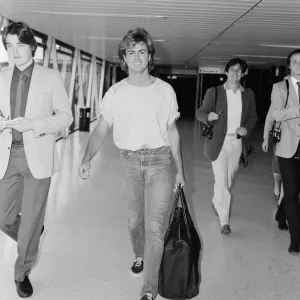 George Michael Arrives at Heathrow, 22nd August 1984 Print George Michael Arrives at Heathrow, 22nd August 1984 Print