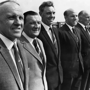 Bill Shankly and Backroom Staff at Melwood, 1971 Print Bill Shankly and Backroom Staff at Melwood, 1971 Print