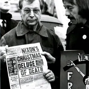 Clive Dunn and Harry Fowler Protest Print 1972 Clive Dunn and Harry Fowler Protest Print 1972