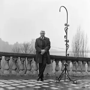 Black and white print of Cary Grant standing on the banks of Avon Gorge Black and white print of Cary Grant standing on the banks of Avon Gorge