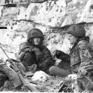 Print of Paratroopers on Mount Longdon during the Falklands War Print of Paratroopers on Mount Longdon during the Falklands War