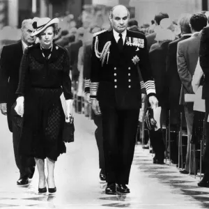 Margaret Thatcher Print - St Pauls Cathedral Service Margaret Thatcher Print - St Pauls Cathedral Service