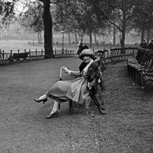 Miss Hylda Lewis in Hyde Park, London. 4th May 1920