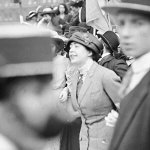 Miss Sylvia Pankhurst, youngest daughter of Mrs Emmeline Pankhurst seen here addressing a
