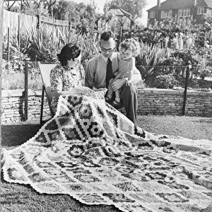 Mr & Mrs J Andrews of Eltham Patchwork quilt that has taken 100 years to make