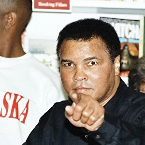 Muhammad Ali at a book signing for his latest book called A Thirty Year Journey