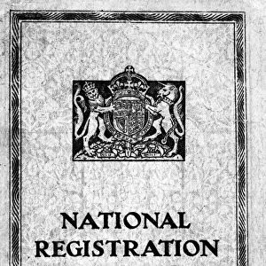 National registration Identity Card, issued by the British government following the The