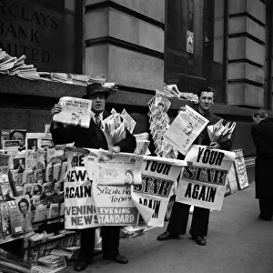 For nearly four weeks these Fleet Street news vendors have been without papers to sell