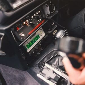 The new hi-tech tracking system in the Sierra Cosworth police car 01 / 06 / 98 circa