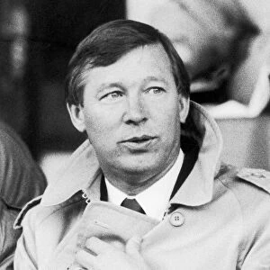New Manchester United manager Alex Ferguson at Old Trafford during his first home game in