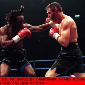 Nigel Benn Boxer punches Steve Collins Boxer during their WBO World Super Middleweight