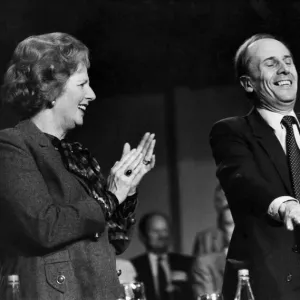 Norman Tebbit with Margaret Thatcher at the Conservative Party Conference