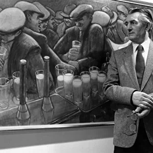 North East artist Norman Cornish pictured at his exhibition