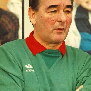 Nottingham Forest manager Brian Clough during the game with Newcastle United 5 Janaury