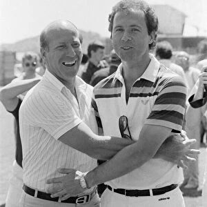 Old friends and adversaries, Bobby Charlton & Franz Beckenbauer pictured together at