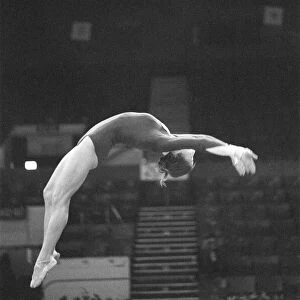 Olga Korbut training ahead of the Daily Mirror Sponsored Gymnastics World Cup at