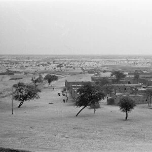 The outskirts of Timbuktu bordering the southern edge of the Sahara Desert