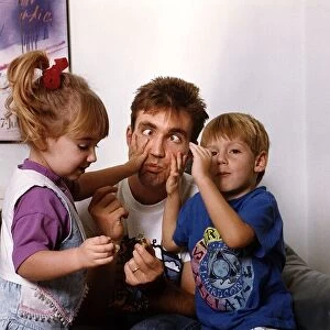 Pat Cash Tennis Player with his two children Mia and Daniel Dbase A©Mirrorpix