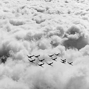 Patrol of Hurricane fighters during Second World War. 17th December 1940
