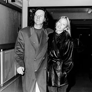 Patsy Kensit Actress and Jimm kerr the lead singer of simple minds leaving heathrow