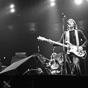 Paul McCartney of Wings seen here performing on stage at Madison Square Garden