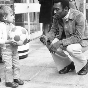 Pele meets Pele. A two and a half year old from Shepherds Bush named Pele Jairzinho