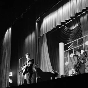 Phil Everly of ther Everly Brothers singing on stage at the Granada Cinema in East Ham