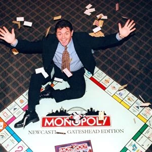 Phil Middlemiss with the Newcastle and Gateshead edition of Monopoly