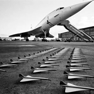 Pictured on the airfield at Fairford, Gloucestershire the home B. A. C Concorde Test centre