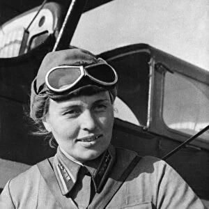 Pilot of a Soviet Red Army Ambulance plane, Senior Lieutenant Polina Sedova