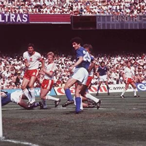 Poland v Italy 1982 World Cup Paolo Rossi scores a goal for italy