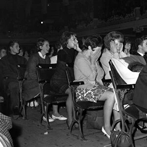 Pop Group The Beatles in Preston September 1963 Excited fans can not bear to watch