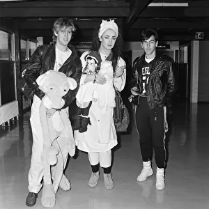 Pop group Culture Club arrive at Heathrow Airport from Madrid