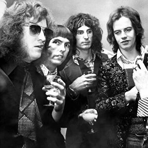 Pop group Slade at a press call at a Newcastle Cinema to publicise their film Flame with