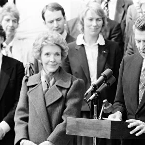 President Ronald Reagan and his wife Nancy during their visit to London. 6th June 1984