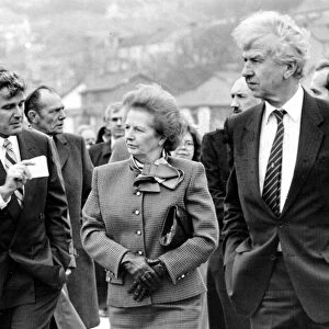 Prime Minister Margaret Thatcher visited the former Cambrian Colliery site in Clydach