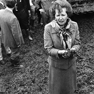 Prime Minister Mrs. Margaret Thatcher on the General Election campaign trail visiting a
